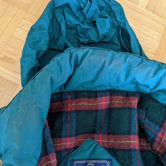 ๐ฅ Amazing VTG Retro Ivy Oxford Green Winter Jacket Coat with Plaid Lining๐ฅ - Picture 11 of 16